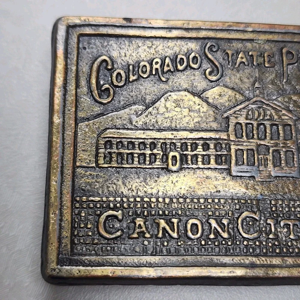 Vintage Colorado State Penitentiary Canon City, Colorado Belt Buckle